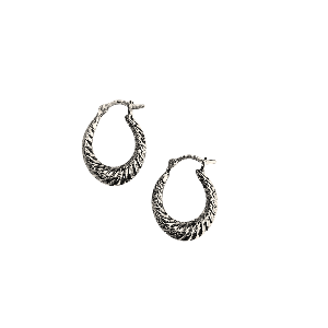 RAYA small twist hoops silver