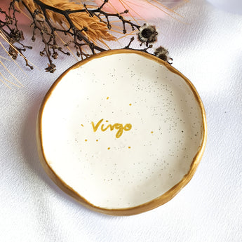 Virgo star sign jewellery dish